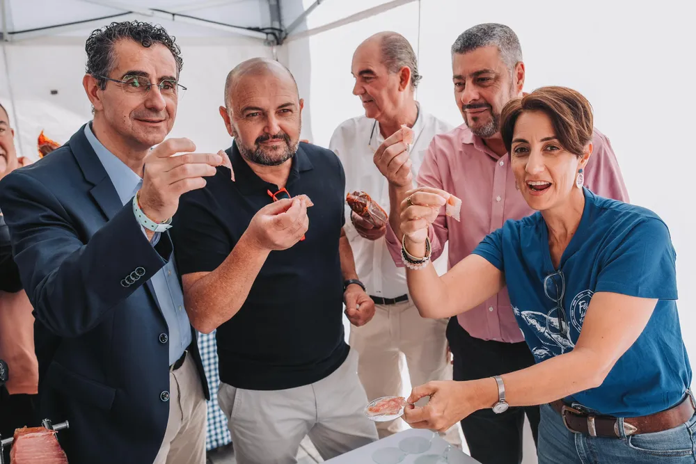 feria-atun-mogan-homenaje-a-cultura-marinera_alcalde Barbate, Carlos Álamo, Carlos Malia (Petaca Chico), Esteban Reyes y Onalia Bueno