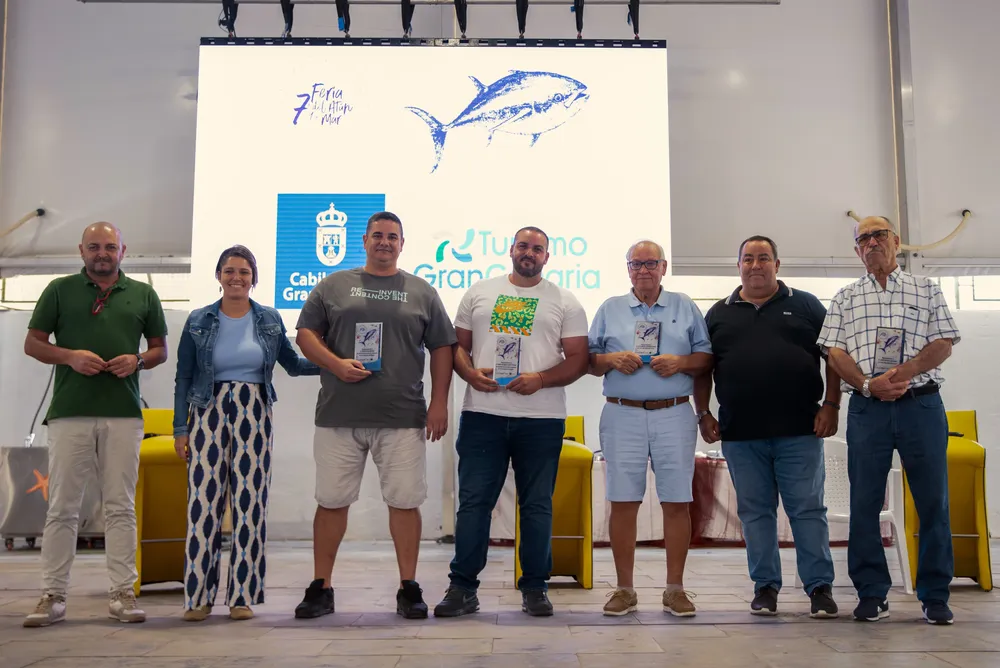 feria-atun-y-mar-mogan_Carlos Álamo, Tania Alonso, Jesús Vega, Irieix Godoy, Alejandro Álamo, Víctor Guitérrez y Jesús Vega