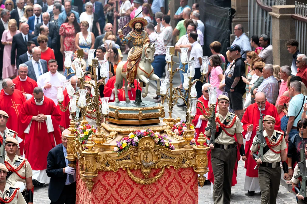 Santiago de los Caballeros durante la Procesión