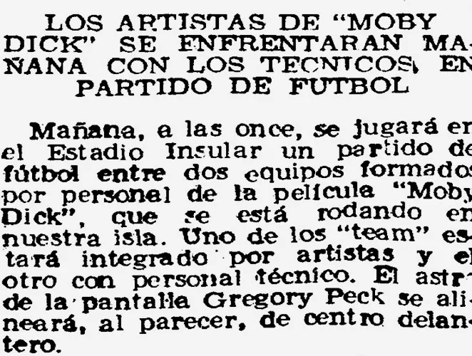 noticia-gregory-peck-en-gran-canaria-en-el-periodico-la-falange