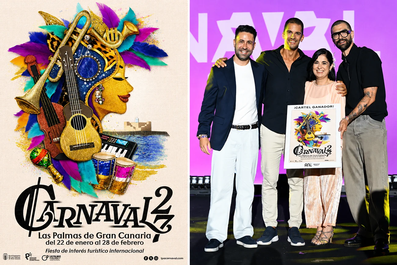 musa-hija-de-la-musica-y-de-don-carnal-cartel-oficial-del-Carnaval-de-Las-Palmas-de-Gran-Canaria-2027
